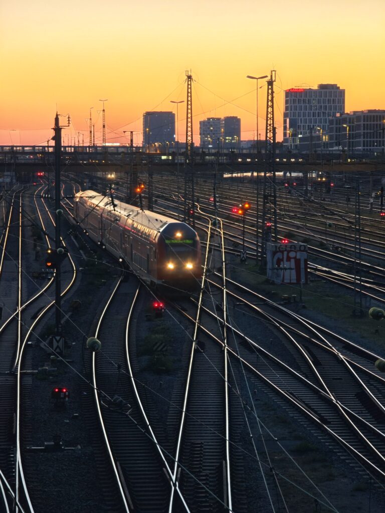 View from the hacker bridge at sunset