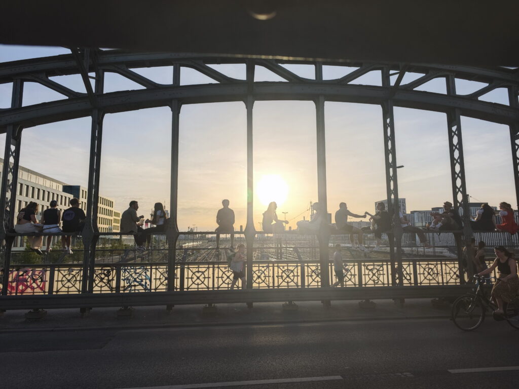 Hacker bridge - point of interest in Munich and transport hub